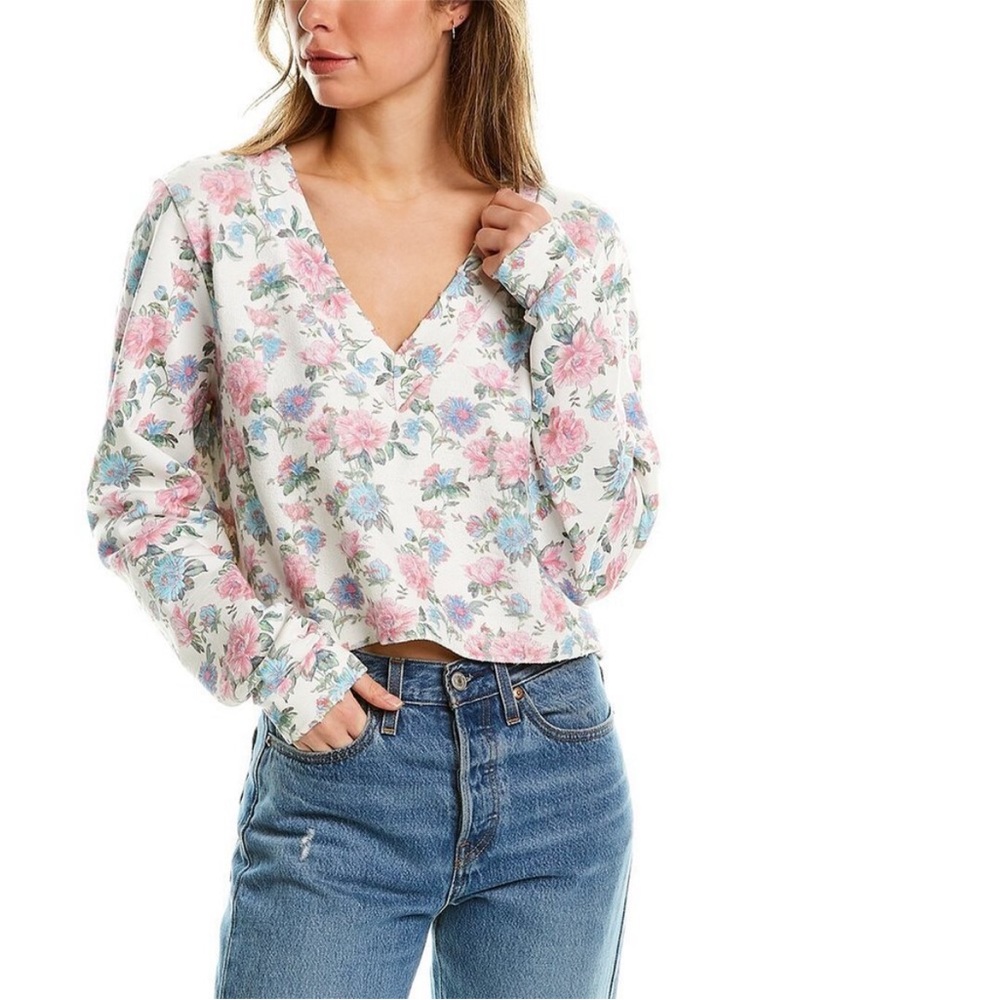 Love shack fancy Tamika V-neck pullover in size small